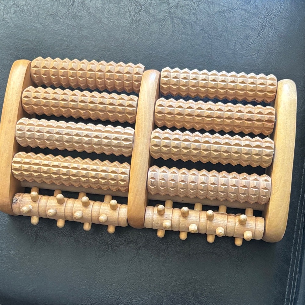 Wooden Theraflow Foot Massager Roller